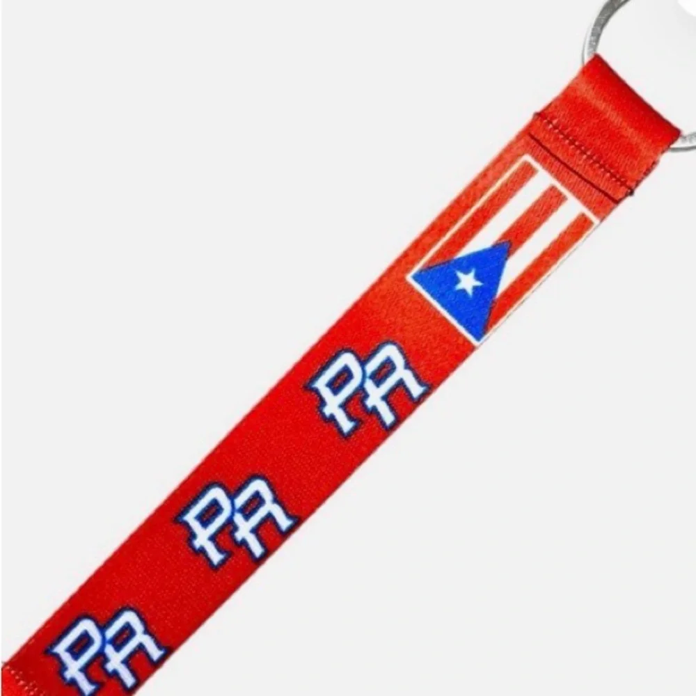 🩷. #7024. Blue, Red & White Puerto Rico Flag Lanyards - Pack of Assorted Colors